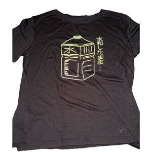 Preowned Japanese Water Bottle Men Women Unisex Black T Shirt Size Small